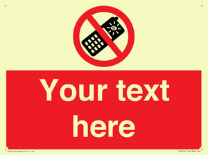 Custom No camera phones Sign